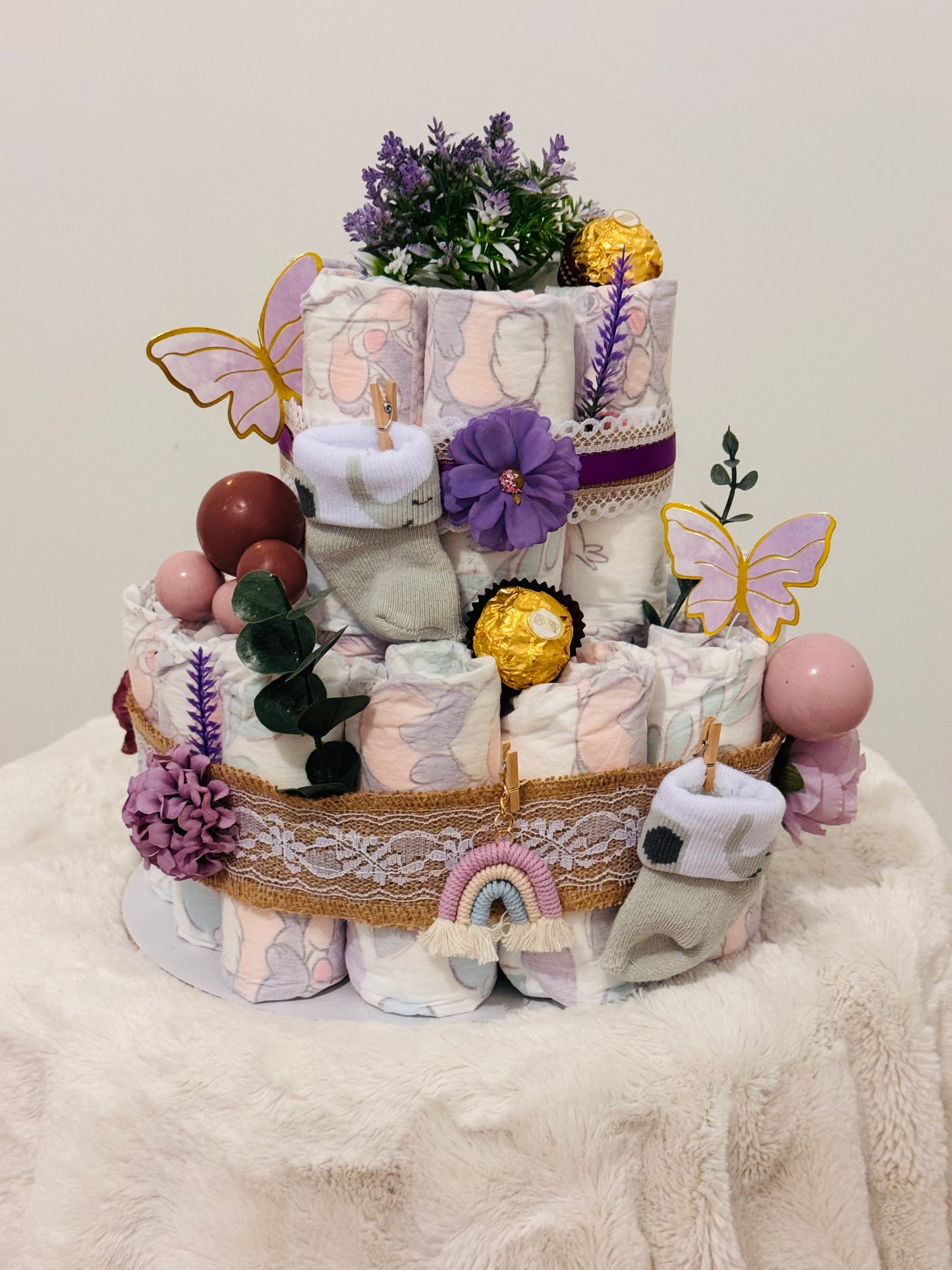 Whimsical Wings Nappy Cake