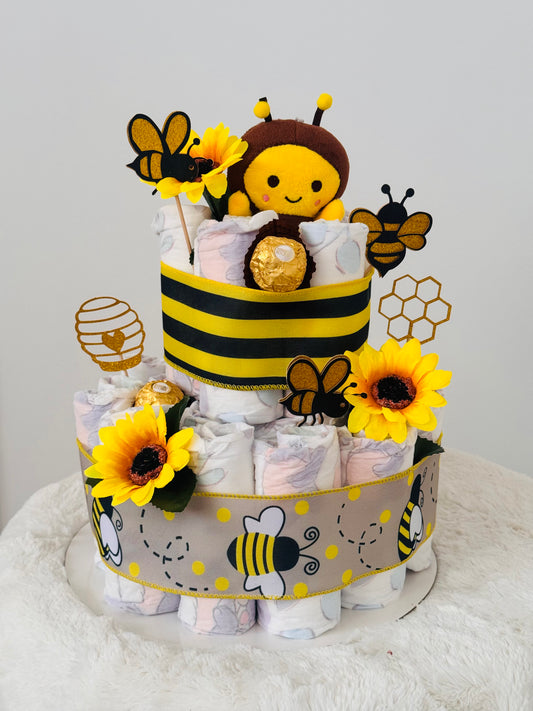 Bumble Bee Nappy Cake