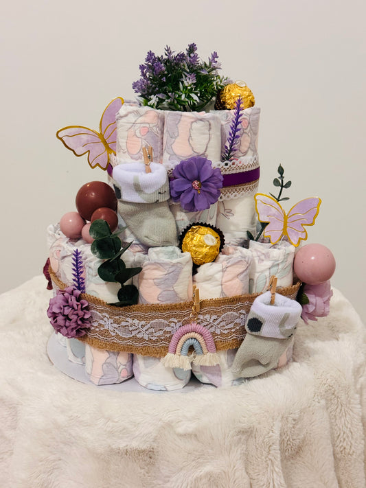 Whimsical Wings Nappy Cake