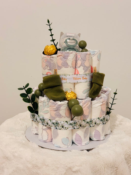 Sage Serenity Nappy Cake